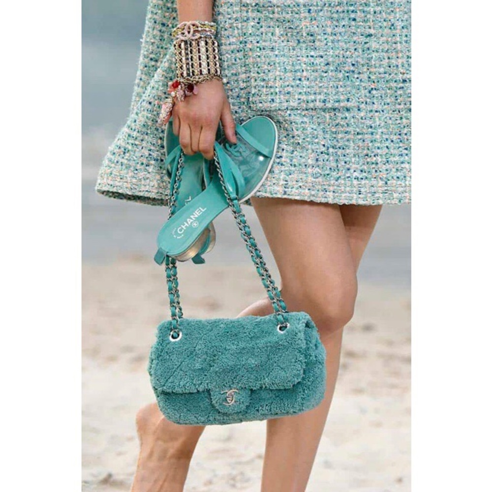 Chanel SS19 collectors teal terry cloth